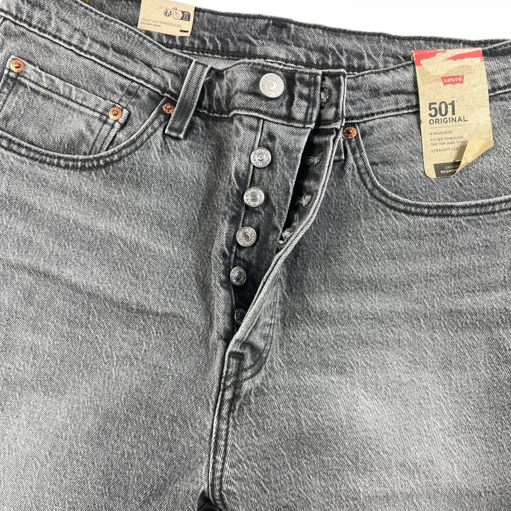 Levi's 501‎ Original Women's High Rise Straight Leg Jeans Gray Wash NWT 27x30 - Picture 5 of 5